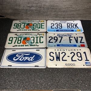 Florida Kentucky plate T-shirt lot 6